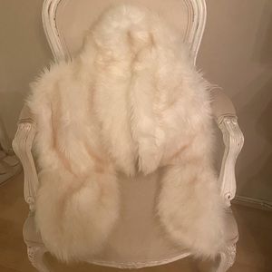 Faux Fur White Stole